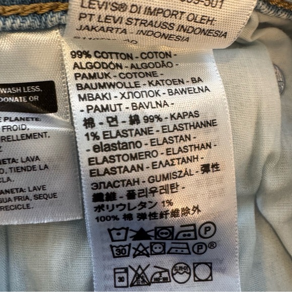 Levi's Premium 70s High Slim Straight Light Wash Slit Ankle Size 29 X 31 Denim - Picture 15 of 15